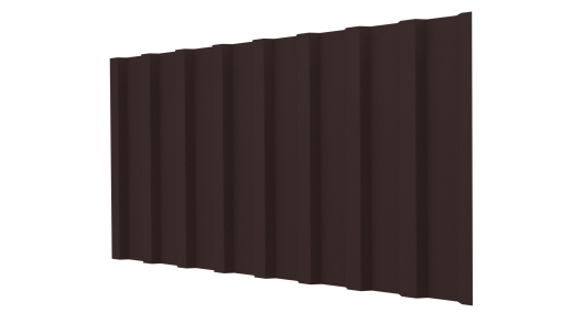 Профнастил С20B 1150/1100x0,5 мм, 8017 шоколадно-коричневый стальной бархат