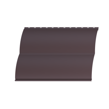 Металлосайдинг Блок хаус 383/355x0,45 мм, 8017 шоколадно-коричневый матовый