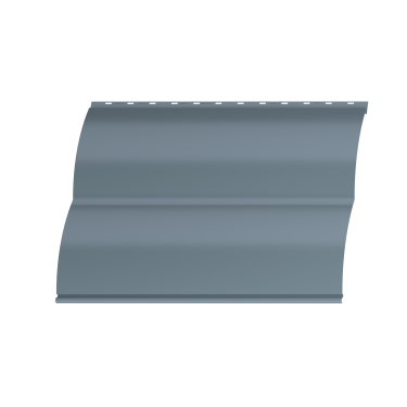 Металлосайдинг Блок хаус 383/355x0,5 мм, 7005 мышино-серый глянцевый