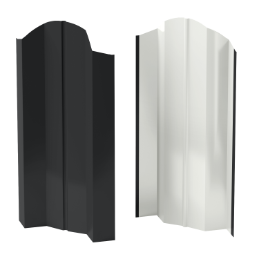 Штакетник М-образный Престиж 118x0,45 мм, 9005 черный янтарь глянцевый