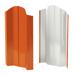 Штакетник М-образный Престиж 118x0,45 мм, 2011 насыщенный оранжевый