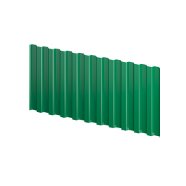 Профнастил С21 1051/1000x0,35 мм, 6029 мятно-зеленый глянцевый