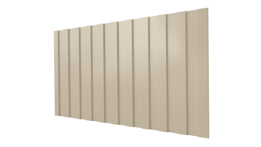Профнастил С8 1200/1150x0,7 мм, 1015 св. слоновая кость глянцевый