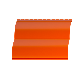Металлосайдинг Блок хаус 383/355x0,4 мм, 2004 оранжевый глянцевый