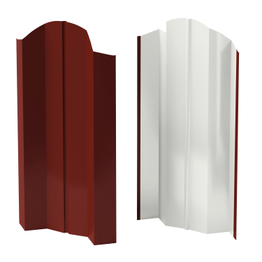 Штакетник М-образный Престиж 118x0,4 мм, 3011 коричнево-красный глянцевый