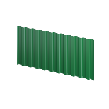 Профнастил С21 1051/1000x0,4 мм эконом, 6002 лиственно-зеленый глянцевый