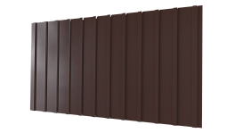 Профнастил С10 1170/1100x0,5 мм, 8017 шоколадно-коричневый глянцевый