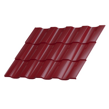 Металлочерепица Геркулес 30 1200/1150x0,5 мм, 3011 коричнево-красный глянцевый