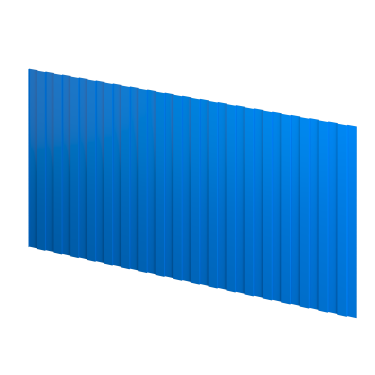 Профнастил С8 1200/1150x0,65 мм, 5015 небесно-синий глянцевый