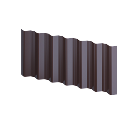 Профнастил НС35 1060/1000x0,7 мм, 8017 шоколадно-коричневый глянцевый