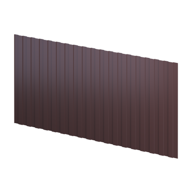 Профнастил С8 1200/1150x0,3 мм, 8017 шоколадно-коричневый глянцевый