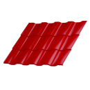Металлочерепица Геркулес 30 1200/1150x0,5 мм, 3020 транспортный красный глянцевый
