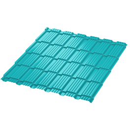 Металлочерепица Каскад 1185/1150x0,45 мм, 5021 водная синь глянцевый