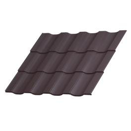 Металлочерепица Геркулес 30 1200/1150x0,45 мм, 8017 шоколадно-коричневый матовый