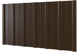 Профнастил НС16 1150/1100x0,45 мм, 8017 шоколадно-коричневый глянцевый