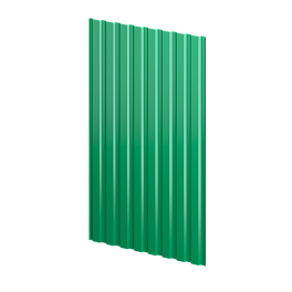 Профнастил С20 1150/1100x0,45 мм, 6029 мятно-зеленый глянцевый