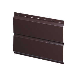 Металлосайдинг Л-брус 264/240x0,4 мм, 8017 шоколадно-коричневый глянцевый