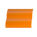 Металлосайдинг Блок хаус 383/355x0,45 мм, 2011 насыщенный оранжевый