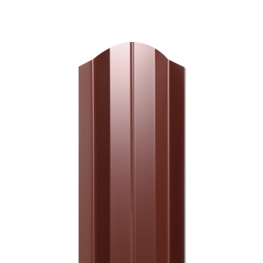 Штакетник М-образный Престиж 118x0,45 мм, 8017 шоколадно-коричневый глянцевый