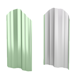 Штакетник М-образный 95x0,4 мм, 6019 бело-зеленый глянцевый
