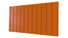 Профнастил С10 1170/1100x0,45 мм, 2011 насыщенный оранжевый глянцевый