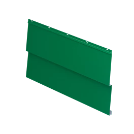 Металлосайдинг Корабельная доска 267/236x0,4 мм, 6029 мятно-зеленый глянцевый