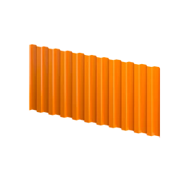 Профнастил С21 1051/1000x0,7 мм, 2011 насыщенный оранжевый глянцевый