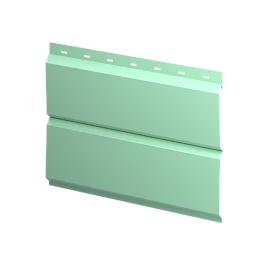 Металлосайдинг Л-брус 264/240x0,5 мм, 6019 бело-зеленый глянцевый