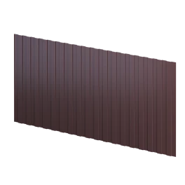 Профнастил С8 1200/1150x0,35 мм, 8017 шоколадно-коричневый глянцевый