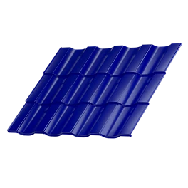 Металлочерепица Геркулес 25 1200/1150x0,5 мм, 5002 ультрамариново-синий глянцевый