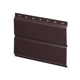 Металлосайдинг Л-брус 264/240x0,5 мм, 8017 шоколадно-коричневый глянцевый