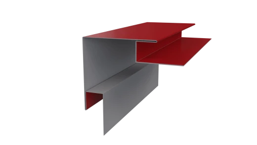 Планка угла наружного сложная Блок-хаус 110x110x2000 мм, 3020 транспортный красный глянцевый