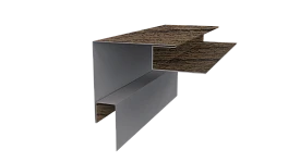 Планка угла наружного сложная Блок-хаус 110x110x2000 мм, Дуб Сантана 3D
