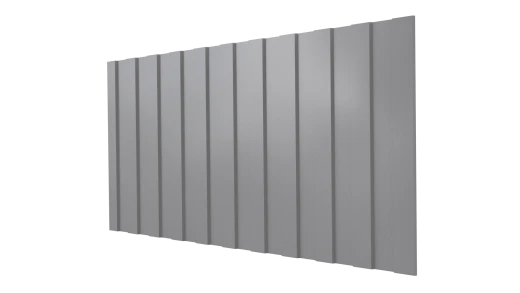 Профнастил С8 1200/1150x0,45 мм, 9006 бело-алюминиевый глянцевый