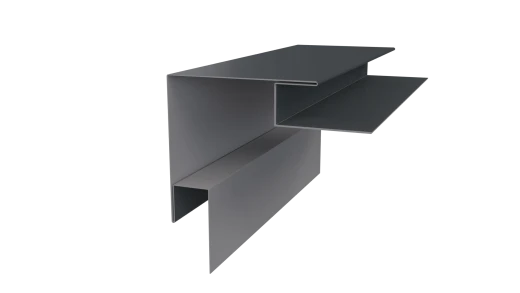 Планка угла наружного сложная Блок-хаус 110x110x2000 мм, 7011 железно-серый глянцевый