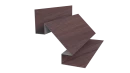 Планка угла внутреннего сложная Блок-хаус 110x2000 мм, Античный дуб 3D